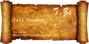 Tell Zsombor névjegykártya