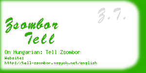 zsombor tell business card